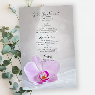 Rosa Orchid och Veil Bröllop Menu