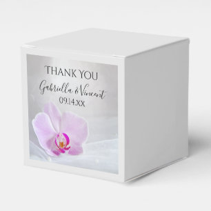 Rosa Orchid och vit Möhippa Veil Bröllop Presentaskar
