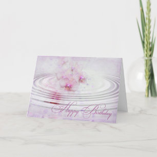 Rosa Orchid Ripples för födelsedag Kort