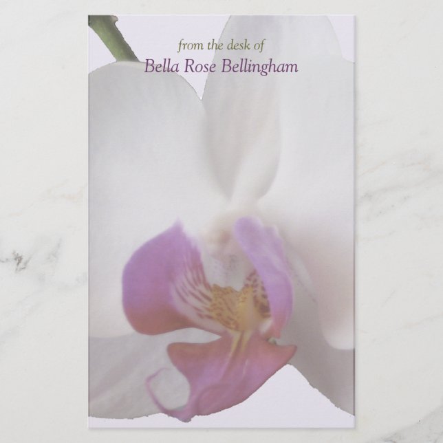 Rosa Orchid Stationery Brevpapper (Framsida)