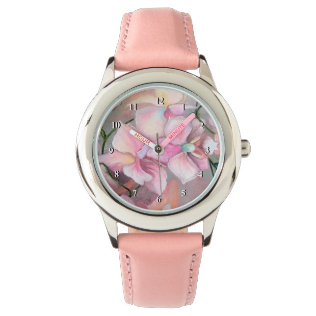 Rosa Orchid Watch Armbandsur (Framsida)