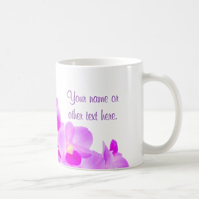 Rosa Orchidbukett Kaffemugg (Höger)