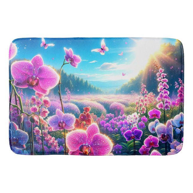 Rosa Orchids Badrumsmatta (Framsidan)