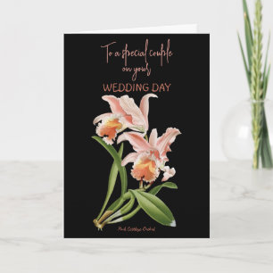 Rosa Orchids Bröllop-kort Helgkort