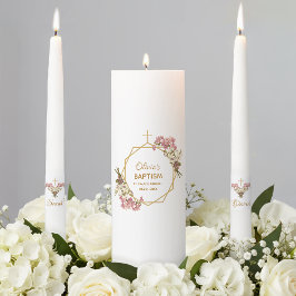 Rosa Orchids Guld Blommigt Geometric  Baptism