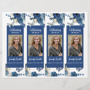 Rosa Orchids Hummingbird Funeral Program Flyer