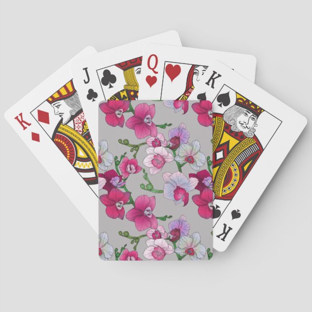 Rosa Orchids i blom Casinokort (Baksidan)