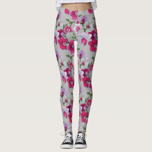Rosa Orchids i blom Leggings