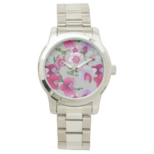 Rosa Orchids i Bloom Armbandsur