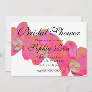 Rosa Orchids Inbjudningar