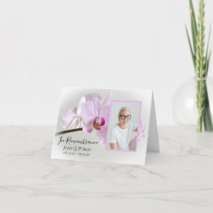 Rosa Orchids på Stem Funeral Sympathy Tack Kort