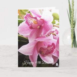Rosa Orchids Personlig 95:e födelsedagen Kort