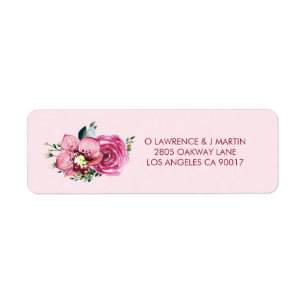 Rosa Orchids & Ro Returadress Etikett