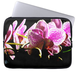 Rosa Orchids rosa tropiska blommigtar Laptop Fodral