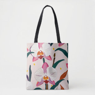 Rosa Orchids Tygkasse