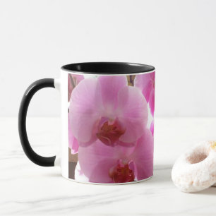 Rosa Orchidsblommor Mugg