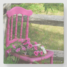 Rosa Ordförande och blommor - Martha's Vineyard Stenunderlägg