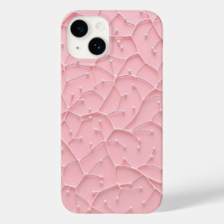 Rosa Organisk Textur iPhone Fodral Feminint Utseen