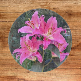 Rosa Oriental Lilies Blommigt