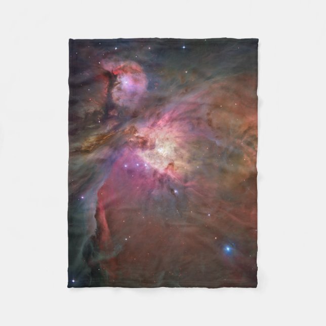 Rosa Orion Nebula Fleecefilt (Framsidan)