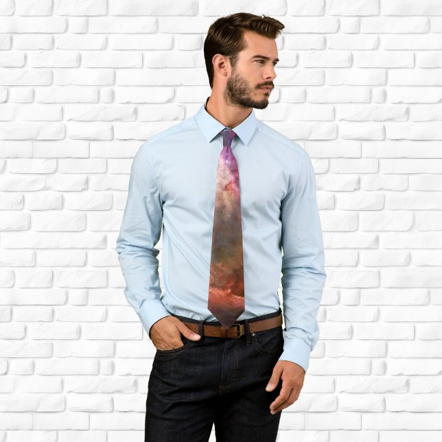 Rosa Orionnebulosan Kosmiskt Foto Slips (Pink Orion Nebula Cosmic Photo Neck Tie)