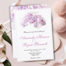 Rosa orkidé akvarell blomma blommande bröllop