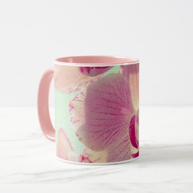 Rosa orkidé mugg (Framsida vänster)