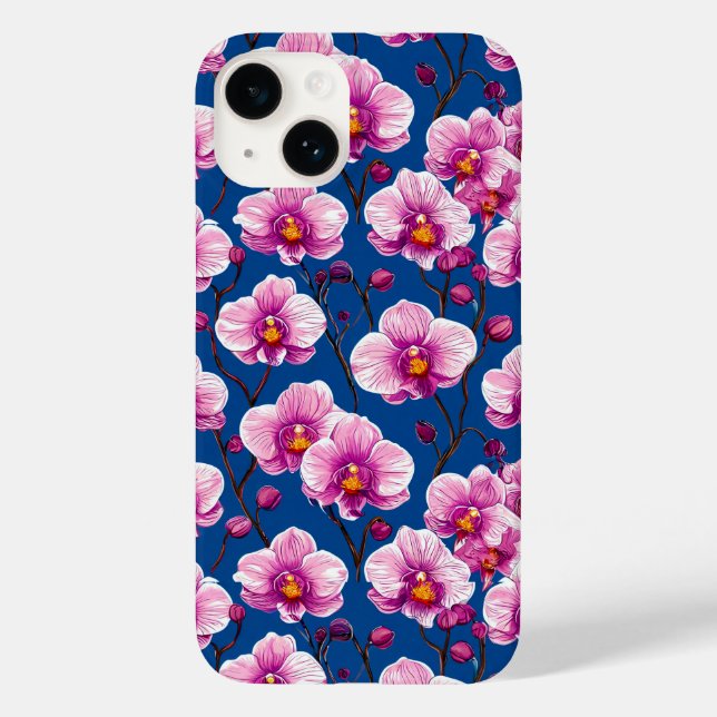 Rosa orkidéer Elegant blomster Feminint formspråk (Baksida)