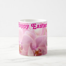 Rosa orkidéer “God Påsk” Mugg