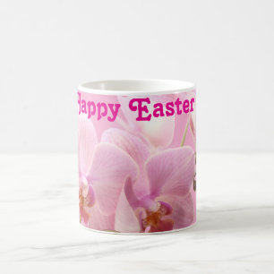 Rosa orkidéer “God Påsk” Mugg