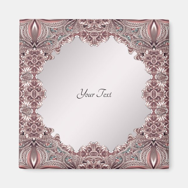 Rosa Ornamental Magnet (Framsidan)