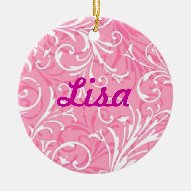 Rosa Ornamental Namn Ornament (Framsidan)