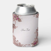 Rosa Ornate Blommigt kan kylas