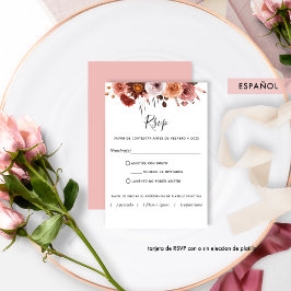Rosa,OSA på spanska, Blommigt i Burgundy OSA Kort