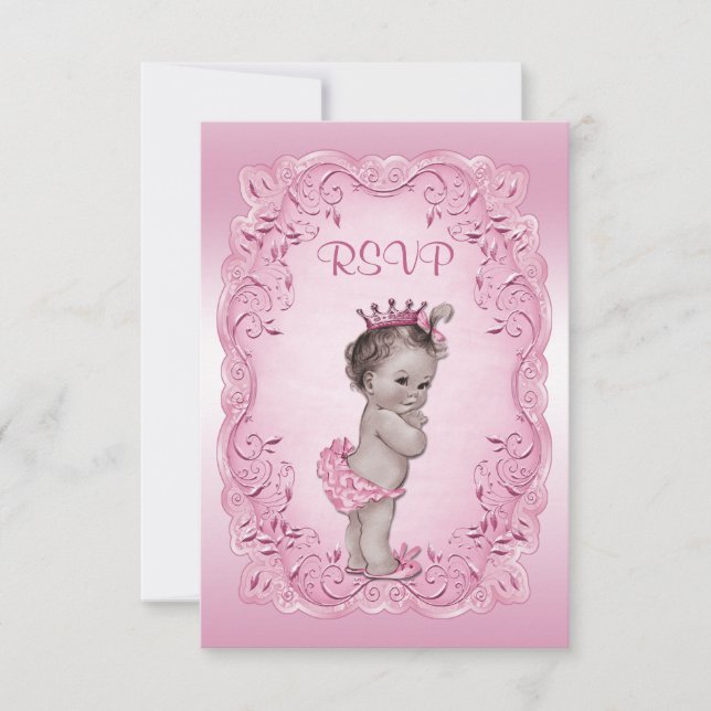 Rosa OSA Vintage Princess Baby Shower (Framsida)