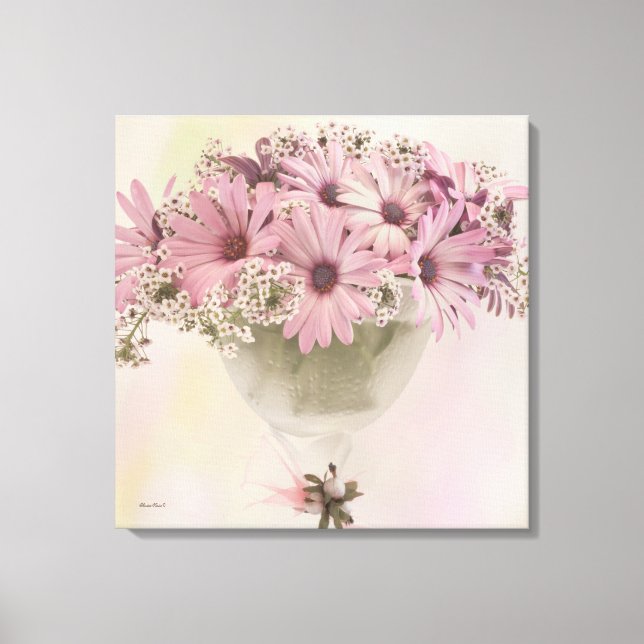 Rosa Osteospernum Canvastryck (Framsida)