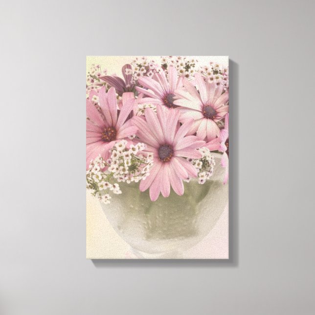 Rosa Osteospernum Canvastryck (Framsida)