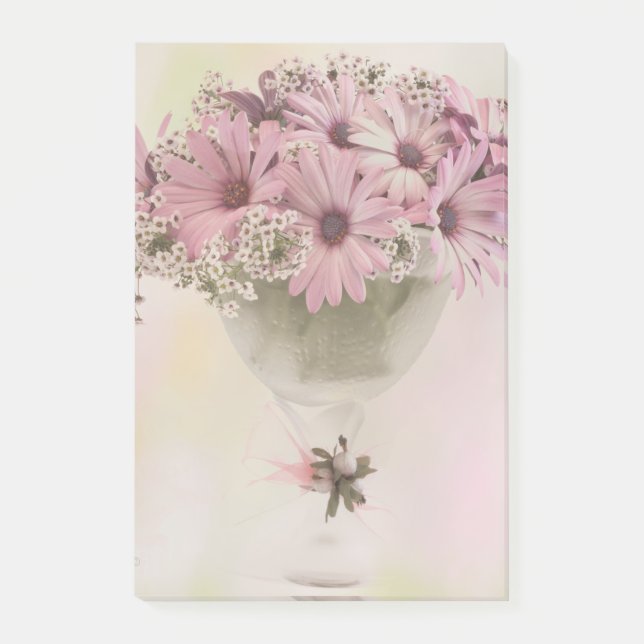 Rosa Osteospernum Post-it Block (Framsida)