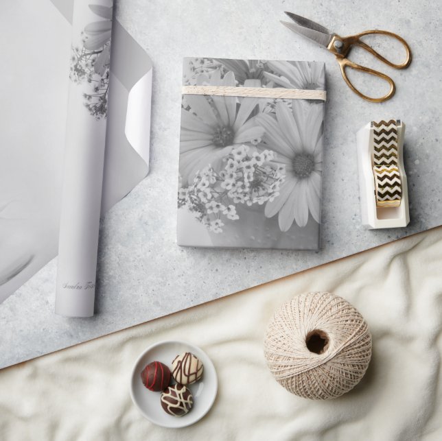 Rosa Osteospernum Presentpapper (Hantverk)