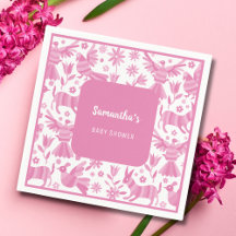 Rosa otomi mexican babydusch Papper Platt