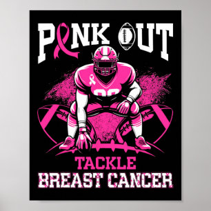 Rosa Out-Bekämpning av bröstcancer Medvetenhet ame Poster