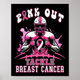 Rosa Out-Bekämpning av bröstcancer Medvetenhet Ame Poster