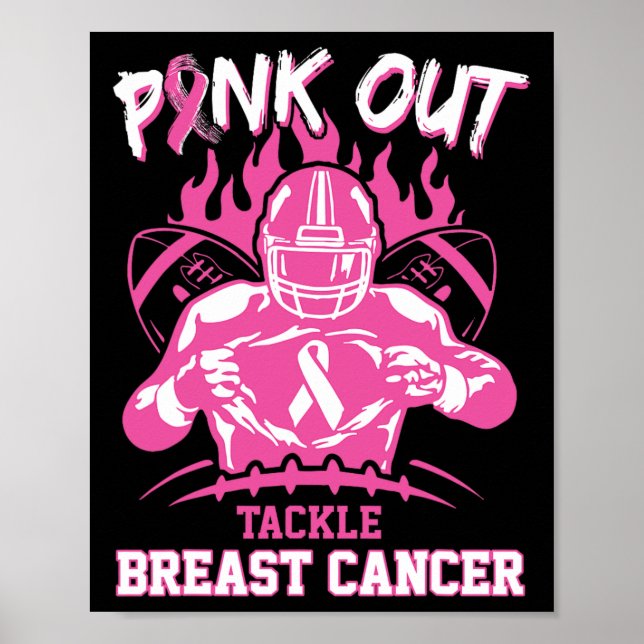Rosa Out-Bekämpning av bröstcancer Medvetenhet ame Poster (Framsidan)