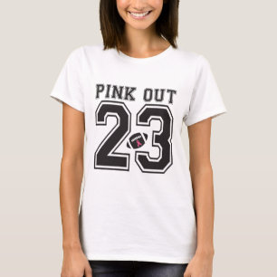 Rosa Out Footbyll Team Breast Cancer Awareness Mon T Shirt