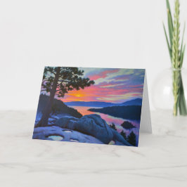 Rosa over Emerald Greeting Card Kort