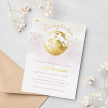 Rosa över Måne Guld Celestial Girl Baby Shower