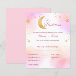 Rosa över Måne Predictions Baby Shower Game