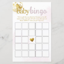 Rosa över månen babybingo baby shower-spel