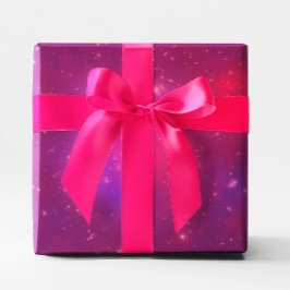 Rosa överlagring galaxhop presentpapper