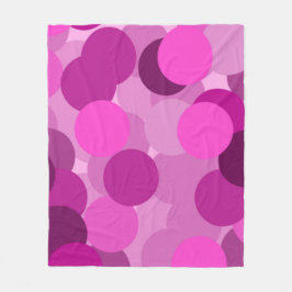 Rosa överlappande cirkel Mönster Fleecefilt